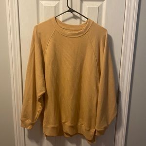 Mustard Yellow American Eagle Crew Neck Sweatshirt